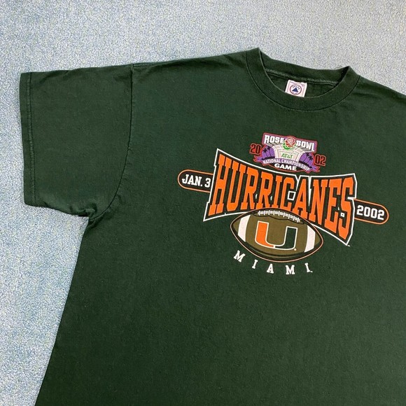 VINTAGE University of Miami Hurricanes 2002 Rose Bowl Shirt XL UM Football AT&T - Picture 2 of 10